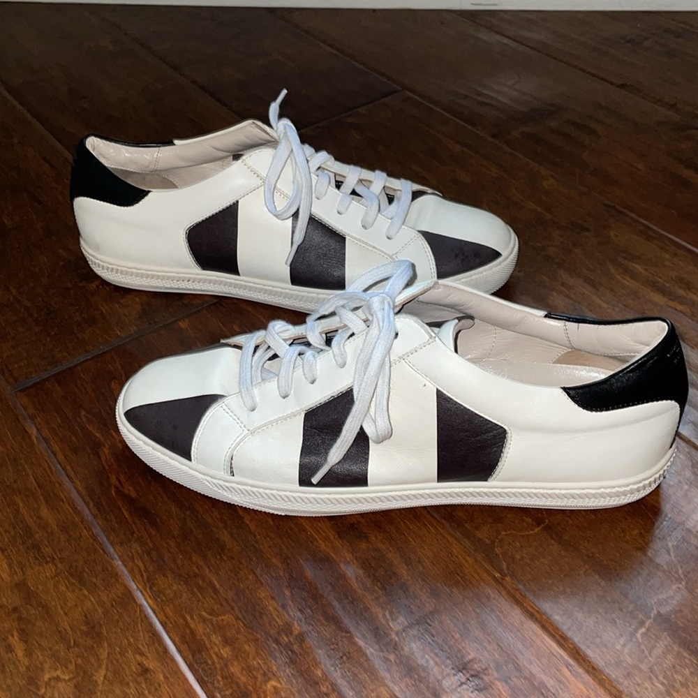 Giorgio Armani  black and white sneakers size 7